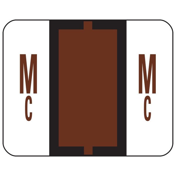 Smead Label, Bccr, Endtab, ""Mc"", Brwn Pk - SMD67097