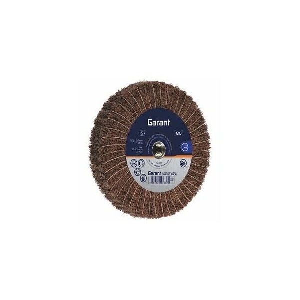 Garant Fleece Flap Wheel, M14 Thread, Dia: 125 mm, Grit: 80 - 566352 80CRS