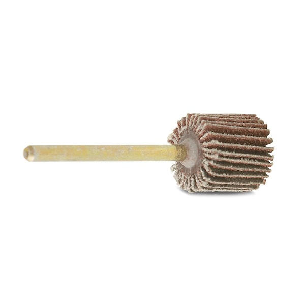 Cgw Abrasives Contaminant-Free Mini Coated Flap Wheel, 1-3/16 in Dia Wheel, 3/8 in W Face, 1/8 in Dia Shank, P60 G - 70090