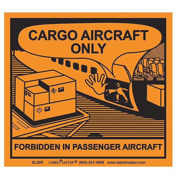 Labelmaster Cargo Aircraft Only Lbl, 100mmx120mm, 500, SL20R - SL20R