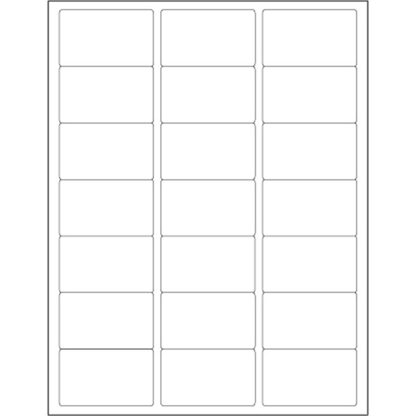 Bondad 2.5 x 1.5 in. White Rectangle Laser Labels, 2100PK - BO2822219