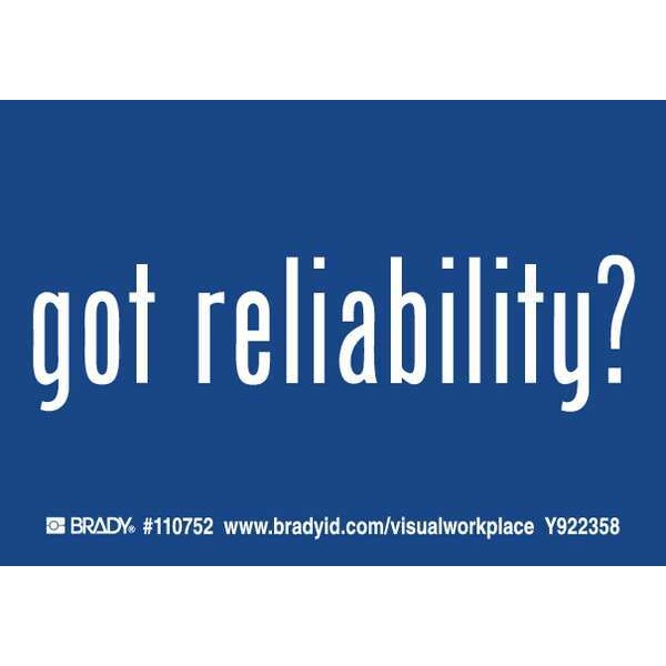 Brady Lean Label, 3-1/2inHx5inW, HP Poly., PK10, 110752 - 110752