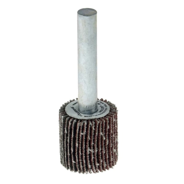 Weiler 3/4" x 3/4" x 80AO Wolverine Coated Abrasive Flap Wheel, 1/4" Stem - 30717