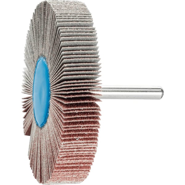 Pferd 3'' x 1-1/2'' Mounted Flap Wheel - 1/4'' Shank - Zirconia - 80 Grit - 45498