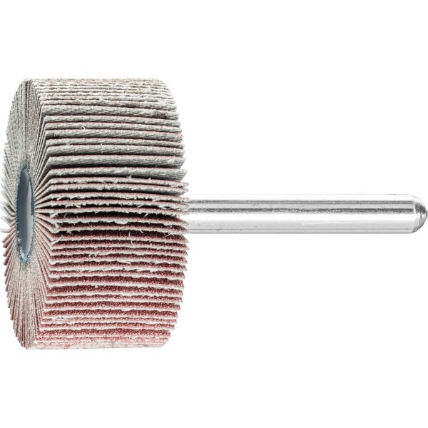 Pferd 1-1/2" x 1" Mounted Flap Wheel - 1/4" Shank - Aluminum Oxide - 180 Grit - 45235