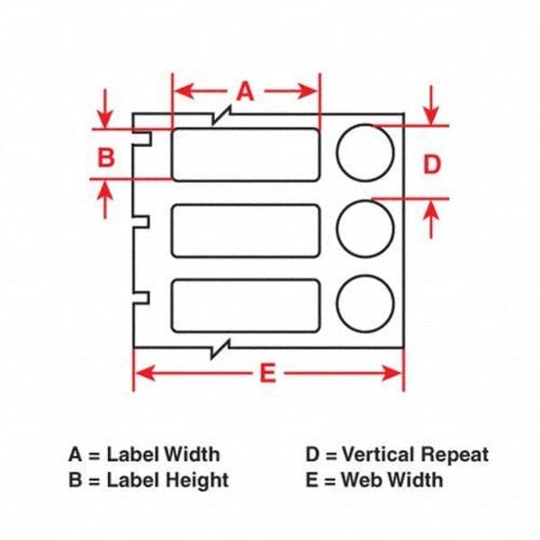 Brady Thermal Transfer Label, White, Labels/Roll: 3000 - THT-163-499-3