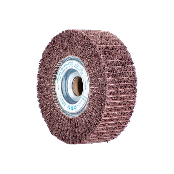 Pferd 6" X 2" POLINOX Unmounted Flap Wheel - 1" AH - PNZ Type - 100 Grit - 43045