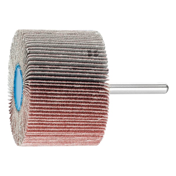Pferd 2-1/2" x 1-1/2" Mounted Flap Wheel - 1/4" Shank - Aluminum Oxide - 80 Grit - 45277