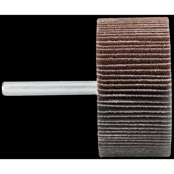 Tryolit Abrasives TYROLIT 2" x 1" x 1/4" Shank Mounted Flap Wheel, Aluminum Oxide, 60 Grit - 20019967