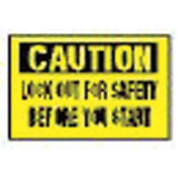Panduit Lockout Label, 2-1/4 In. H, PK2, PVS0204C171Y - PVS0204C171Y