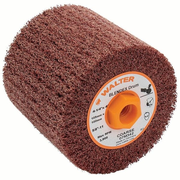 Walter Surface Technologies 4-1/4 in. x 4 in. x 5/8-11 Coarse Blendex Drum - 07M342