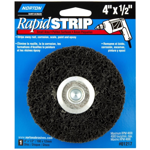 Norton Abrasives Norton Rapid Strip 4 in. D X 1/2 in. Silicon Carbide Disc Spindle-Mounted Wheel 1 each - 07660701217