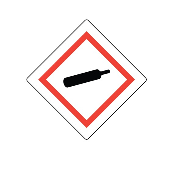 Nevs GHS Pictogram Label - Compressed Gas 4" x 4" - GHS-44-CG
