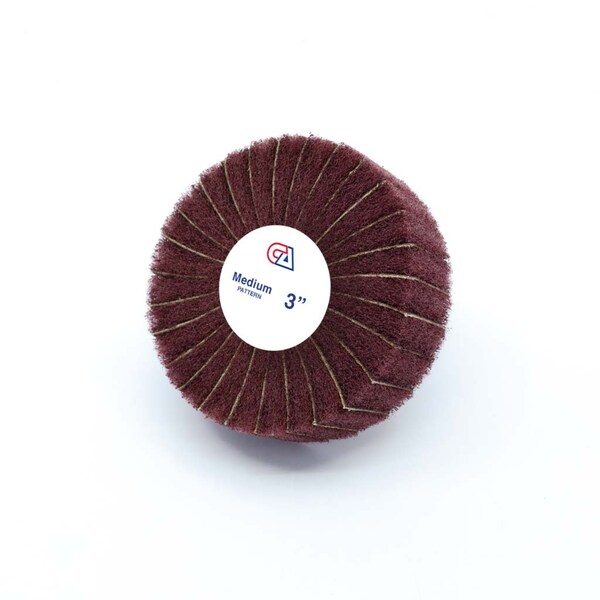 Continental Abrasives 3" x 2" x 1/4" Interleaf Aluminum Oxide and Nonwoven Mounted Flap Wheel  180/Fine - FW-INT32F