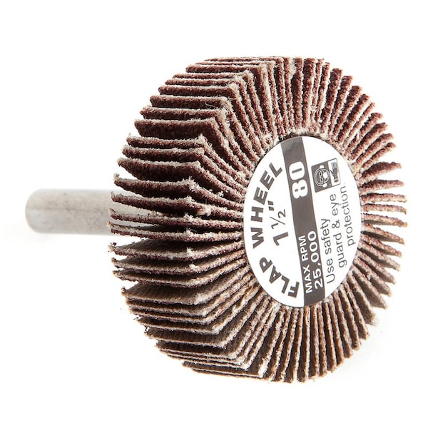 Forney Flap Wheel, Shank Mounted, 1-1/2 in x 1/2 in - 60188