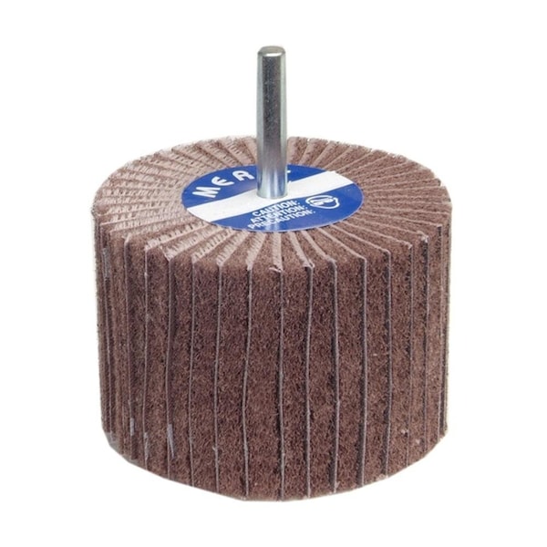 Norton Co Abrasives Merit Interleaf Flap Wheels, Spindle Mounted, 3 x 2 x 1/4 Shank /A/O 120 - 088341-44460