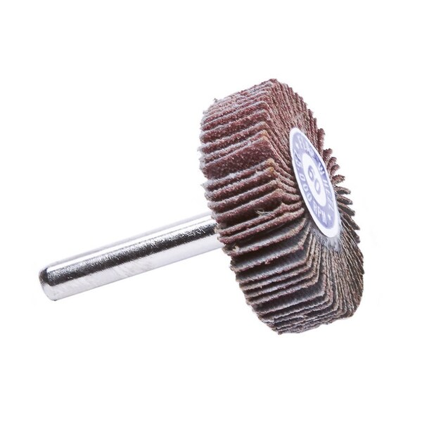 Forney Flap Wheel, Shank Mounted, 1-1/2 in x 1/2 in - 71691