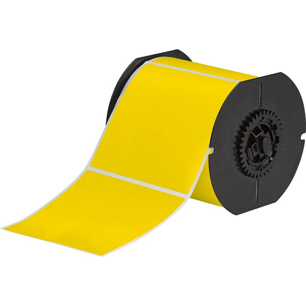 Brady B33 Series Weather Resistant Outdoor Polyester Labels 4 in H x 4 in W YL 400/RL - B33-161-8591-YL