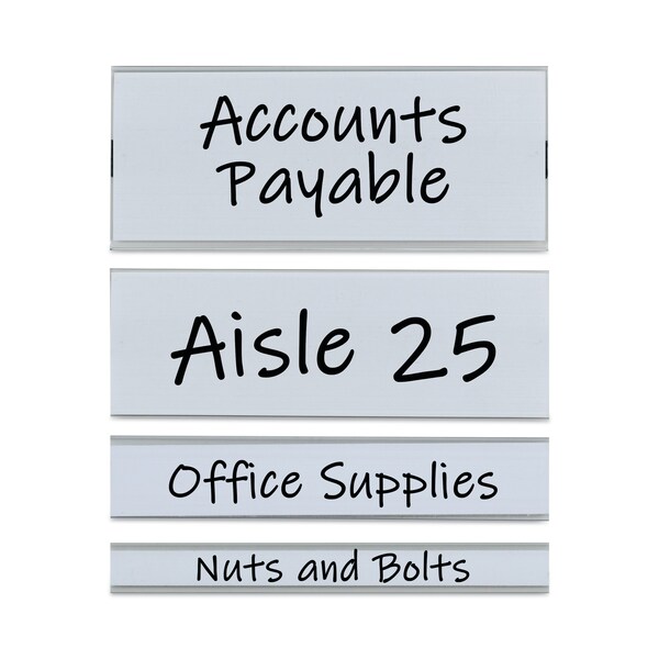 C-Line Products Clear Magnetic Label Holders, Side Load, 6 x 0.5, Clear, PK10 - 87805