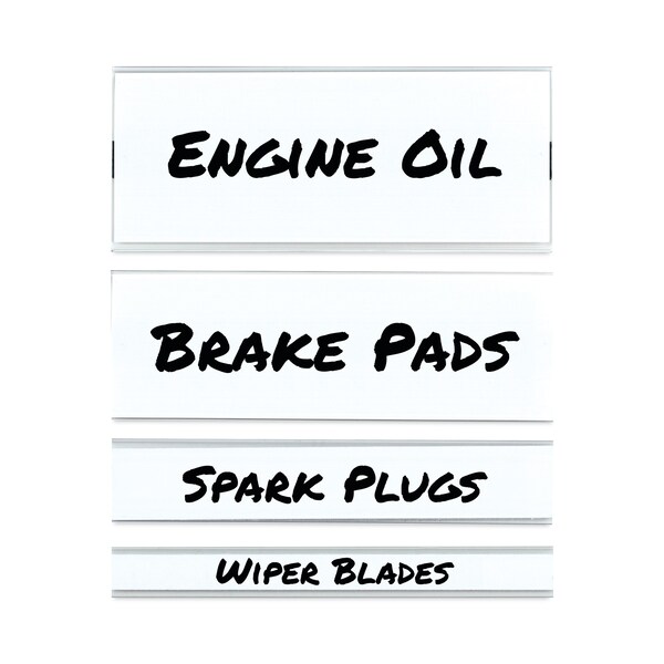 C-Line Products Clear Magnetic Label Holders, Side Load, 6 x 0.5, Clear, PK10 - 87805