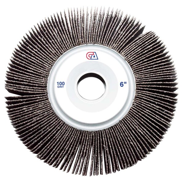 Continental Abrasives 6" x 1" x 1" Unmounted 100 Grit Aluminum Oxide Flap Wheel - FW-61100