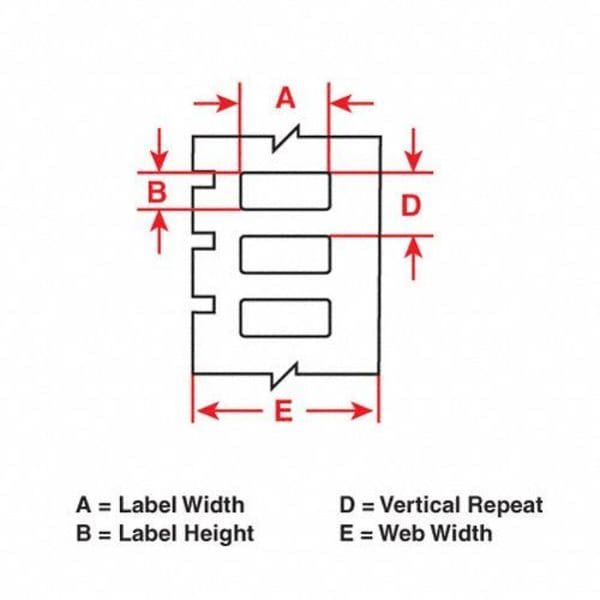 Brady Thermal Transfer Label, All White, Labels/Roll: 3000 - THT-135-427-3-AW