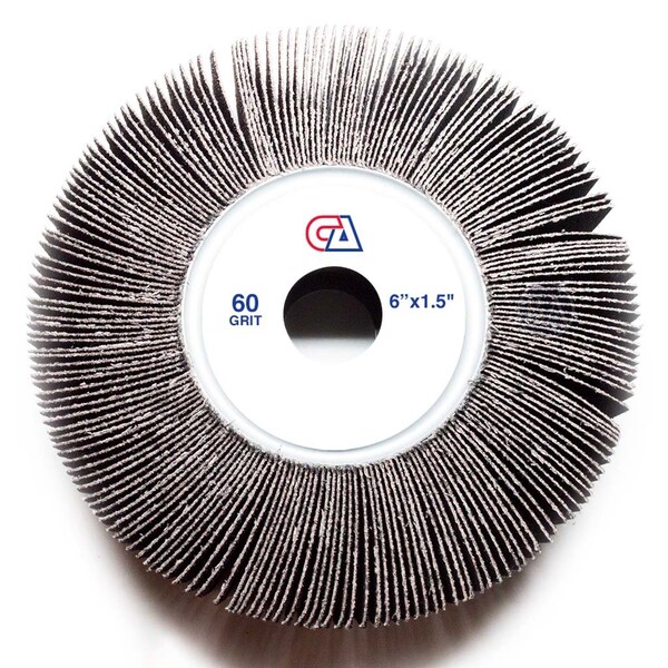 Continental Abrasives 6" x 1-1/2" x 1" Unmounted 60 Grit Aluminum Oxide Flap Wheel - FW-6112060