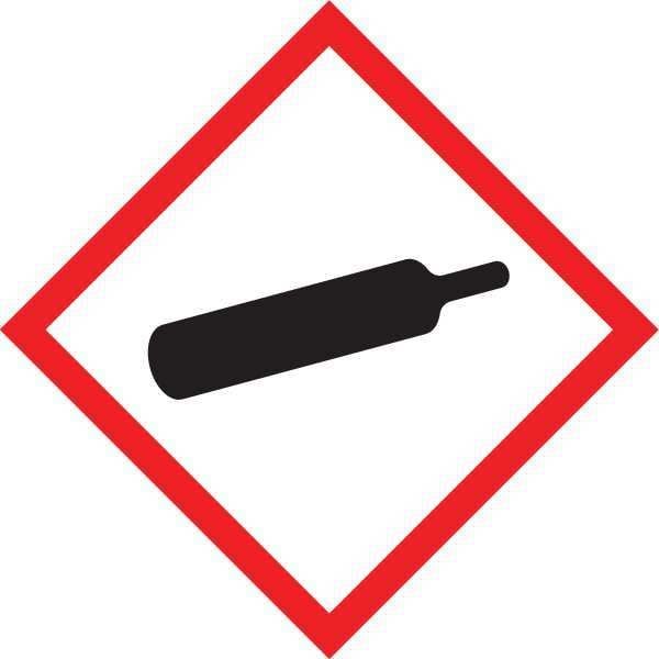 Accuform Label, Gas Cyl, 2x2 In, Ctd Paper, 250 Roll - LZH615PS2