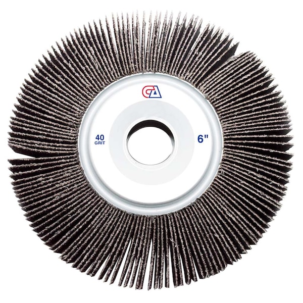 Continental Abrasives 6" x 1" x 1" Unmounted 40 Grit Aluminum Oxide Flap Wheel - FW-61040