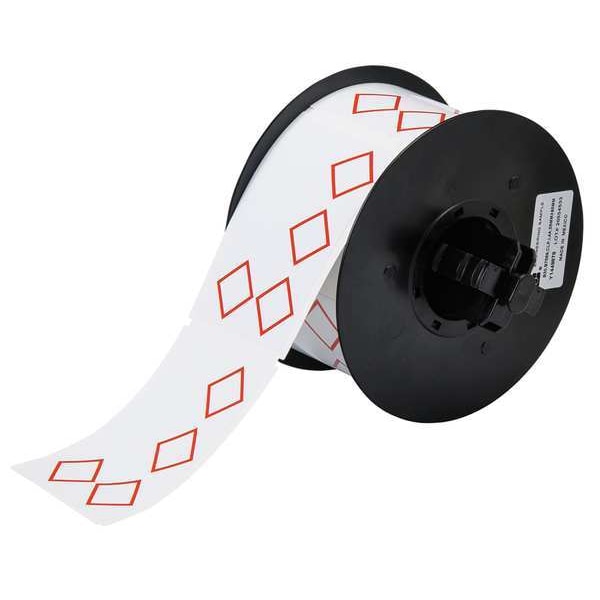 Brady Thermal Transfer Label, Red on White, Labels/Roll: 340 - B30-260-7569-CLP4A