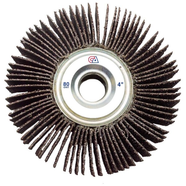 Continental Abrasives 4" x 1" x 5/8" Unmounted 80 Grit Aluminum Oxide Flap Wheel - FW-41080