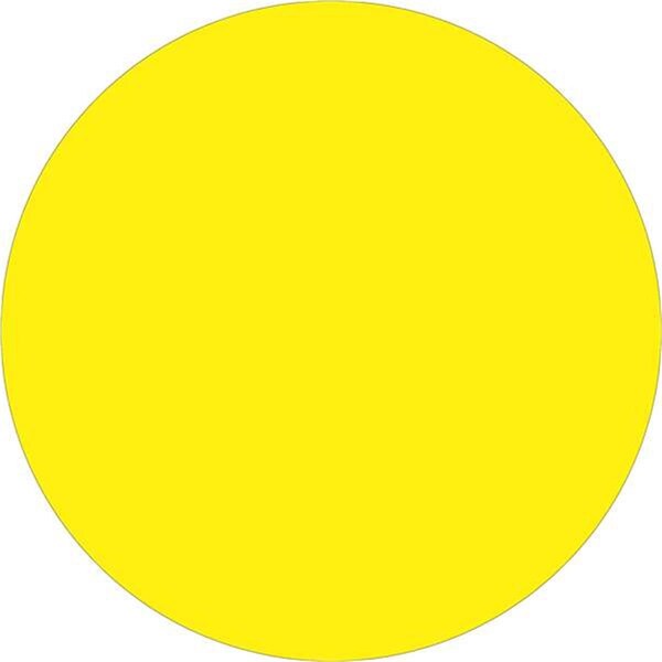 Bondad 0.75 in. Circles - Fluorescent Yellow Removable Labels - Roll of 500 - BO2833480
