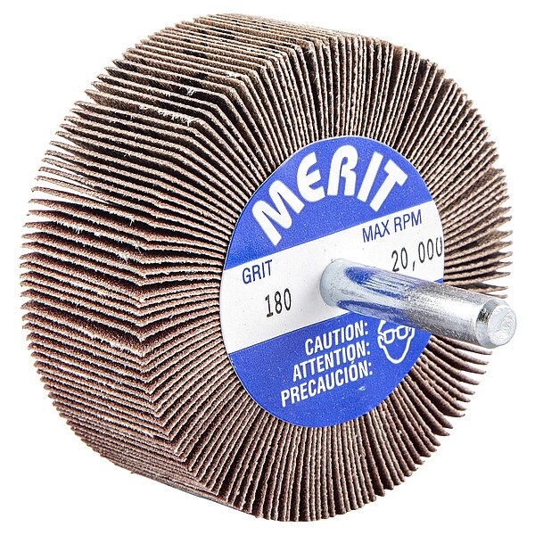 Merit Flap Wheel, Aluminum Oxide, 2 1/2" dia - 08834137413