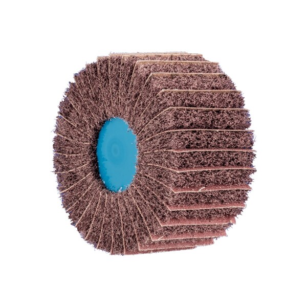Pferd 4" x 4" POLINOX Non-Woven Finishing Drum - 5/8-11 Thread, PNZ, A/O 100 Grit - 43013