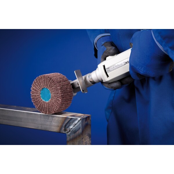 Pferd 4" x 4" POLINOX Non-Woven Finishing Drum - 5/8-11 Thread, PNZ, A/O 100 Grit - 43013