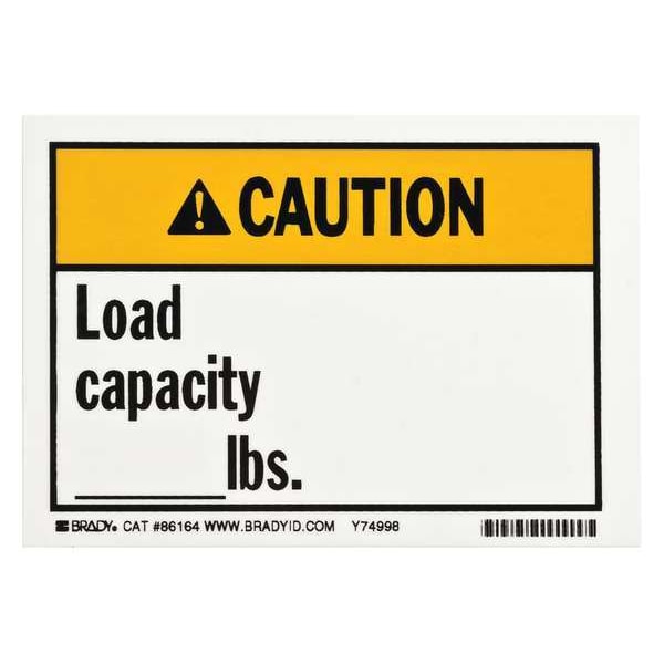 Brady Caution, Mantener La Garda En Su Lugar, 5 in W x 3 1/2 in H, Horizontal Rectangle, Polyester - 86164