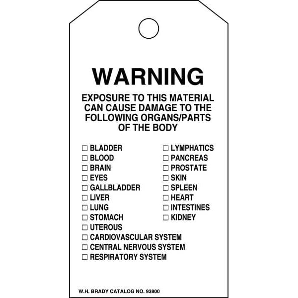 Brady Accdnt Prvntn Tag, Poly, NFPA Diamond, PK25, 99202 - 99202
