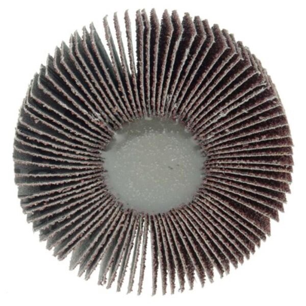 Weiler 0.25 in. Stem Aluminum Oxide Coated Abrasive Flap Wheel, Red - 804-30778