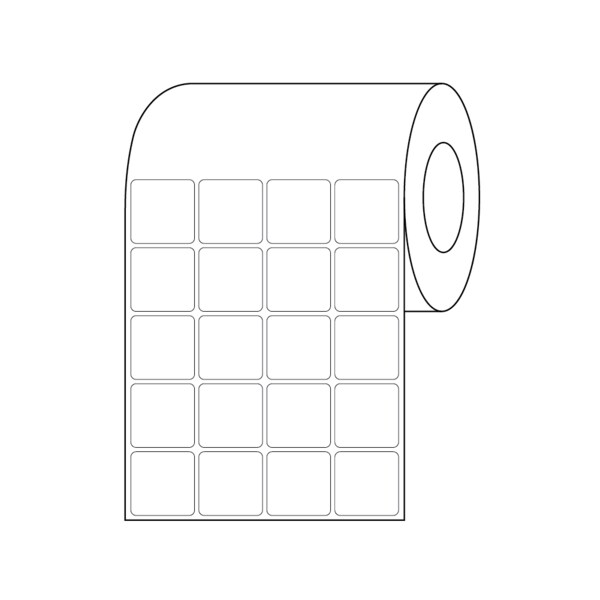 Nevs Direct Thermal Slide Label, 15/16" x 15/16", 4 Across White - CB-SL-T-4