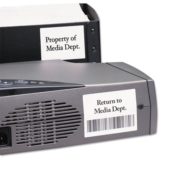 Avery Durable Permanent ID Labels w/TrueBlock, Laser, 2x2.63, White, PK750 - 06578