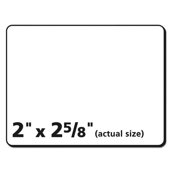 Avery Durable Permanent ID Labels w/TrueBlock, Laser, 2x2.63, White, PK750 - 06578