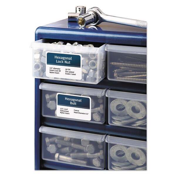 Avery Durable Permanent ID Labels w/TrueBlock, Laser, 2x2.63, White, PK750 - 06578