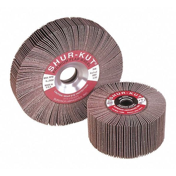 Superior Abrasives Flap Wheel Unmount, 4x2x5/8, A/O, Grit 120 - A009121