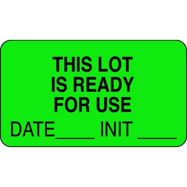 Roll Products Laboratory Label, 1-3/4 In. W, PK1000, 141457 - 141457