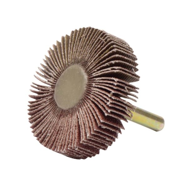 Weiler 2" x 1/2" Tiger Coated Abrasive Flap Wheel, 1/4" Stem, 80AO - 52367
