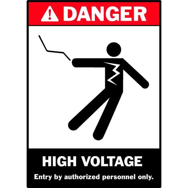 Brady Danger Label, Instruction, 5 In. W, PK5, 86238 - 86238