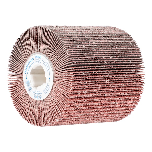 Pferd 4" x 4" Flap Drum - Coated - 3/4" Keyed A.H., Aluminum Oxide 40 Grit - 45780