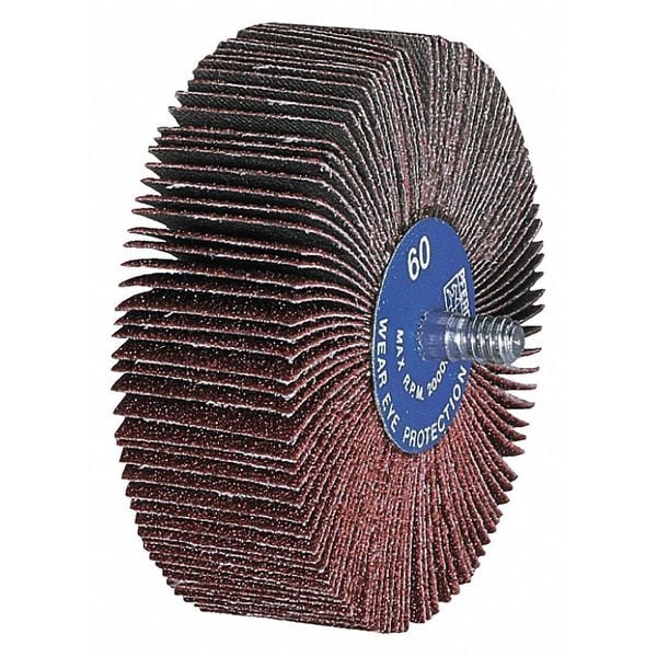 Pferd 1" x 5/8" Quick Change Flap Wheel - 1/4-20 Thread - Aluminum Oxide - 60 Grit - 45300
