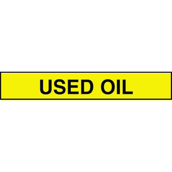 Accuform "Used Oil" Adhesive Tank & Pipe Label - X10144
