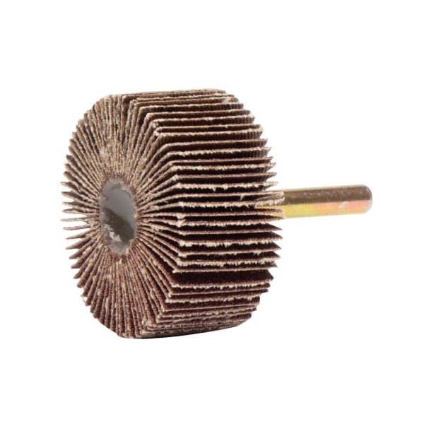 Weiler 2" x 1" Tiger Coated Abrasive Flap Wheel, 1/4" Stem, 120AO - 52017